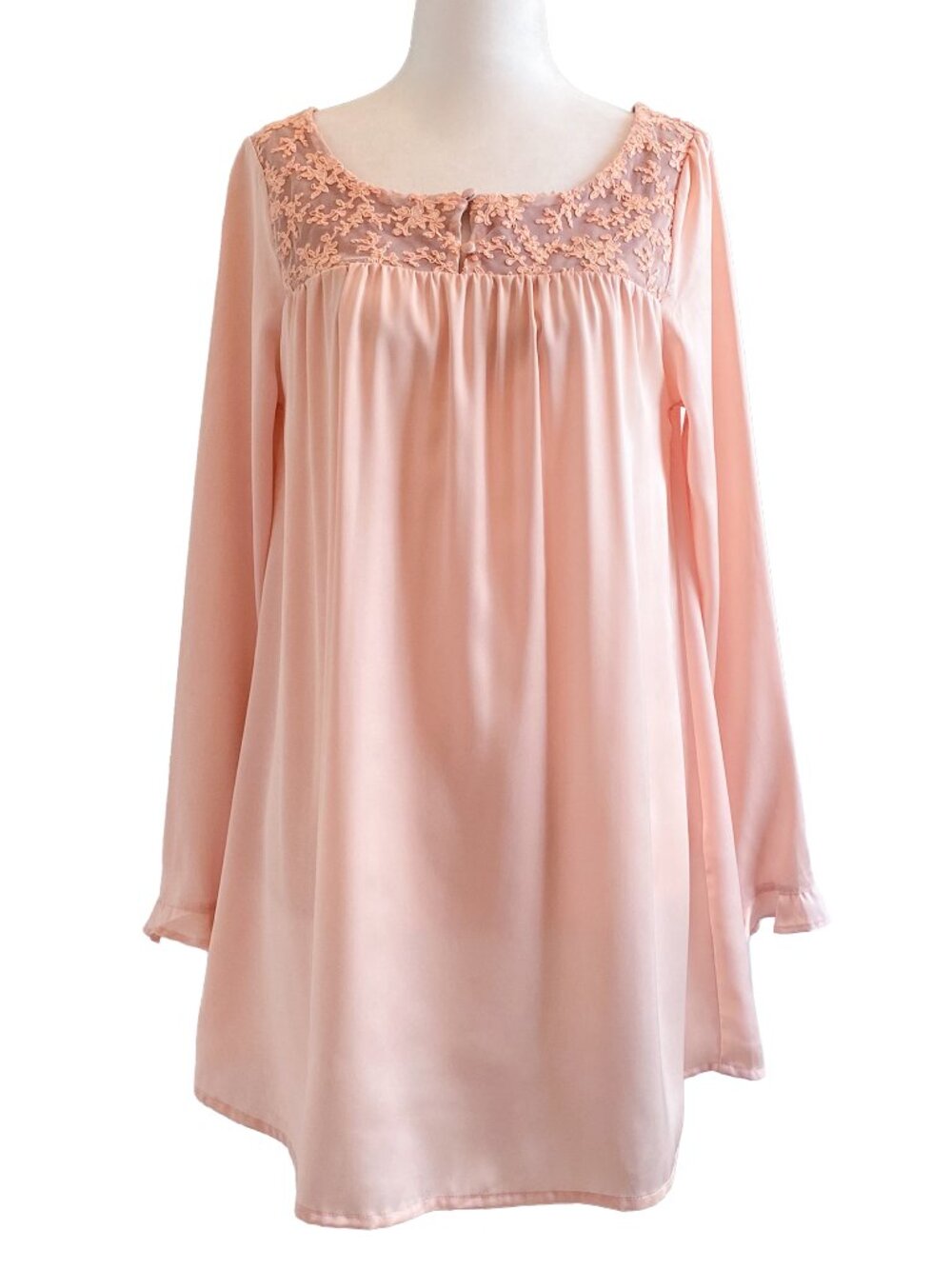 For Love & Lemons SKIVVIES Pink Lace Tunic Top Dress Sz S NWT